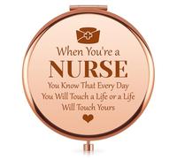 Nurse Gifts for Women Midwife Gifts Compact Mirror Nursing School Student Keepsake Nurses Day Week Present Graduation Retirement Present for Women Vet Thank You Travel Makeup Mirrors