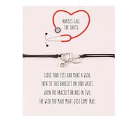 Nurse Gifts for Women, Nurse Appreciation Bracelet for Nurses Week Nursing Student GIft, Nurse Practitioner Graduation Gifts for Her, A1:black, Zinc, no gemstone