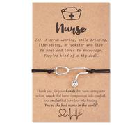 Nurse Gifts for Women Nurse Bracelets for Nurse Female Silver Stethoscope Bracelet Nurse Practitioner Gifts Nurse Appreciation Gifts Nurse Week Gifts for Nurse Practitioner Doctor Medical Student, L