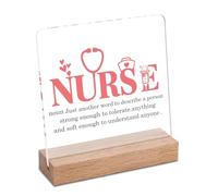 Nurse Gifts for Women,School Nurse Christmas Graduation Valentines Practitioner Retirement Appreciation Cool Nurses Week Gifts Female Acrylic Office Desk Decor Nursing Accessories for Work Essentials