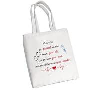Nurse Gifts,International Student Nurses Day Graduation Retirement Congratulations Positive Inspirational Thoughtful Paramedic Motivational Practical Thanksgiving Gifts for Nurses Canvas Tote Bag