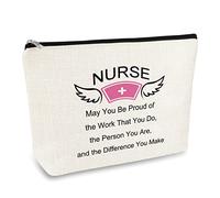 Nurse Gifts Makeup Bag for Women Nurses Week Gifts Future Nurse Gifts Cosmetic Bag Nursing School Student Graduation Gifts Nurse Practitioner Gifts Nurse Birthday Nurses Day Gift Travel Pouch