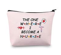 Nurse Gifts Makeup Bag Nursing Student Gifts Nurse Cosmetic Bag The One Where I Become a Nurse to be Gift New Nurse Gift for Friend (Nurse Bag)