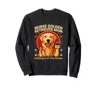 Nurse Golden Retriever Mom Healing Is In The Genes Sweatshirt