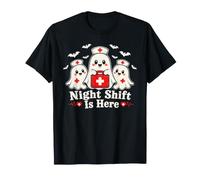 Nurse Halloween Shirts Night Shift is Here Ghost Nurses T-Shirt