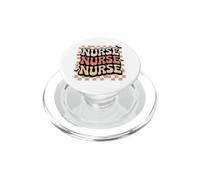 Nurse Halloween Spooky Wavy Text Bats PopSockets PopGrip for MagSafe