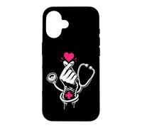 Nurse Hand Heart Stethoscope Medical Graphic Case for iPhone 16