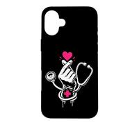 Nurse Hand Heart Stethoscope Medical Graphic Case for iPhone 16 Plus