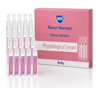 Nurse Harvey’s Saline Solution 0.9% NaCl, Physiological Serum - 20 x 5ml Ampoules for Nasal Cleansing, Daily Baby Nose Care, Kids & Adults, Preservative-Free