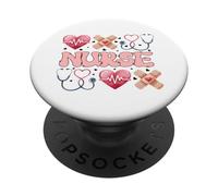 Nurse Heart Stethoscope Bandage Healthcare Appreciation PopSockets Adhesive PopGrip