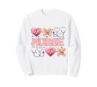 Nurse Heart Stethoscope Bandage Healthcare Appreciation Sweatshirt