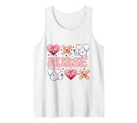 Nurse Heart Stethoscope Bandage Healthcare Appreciation Tank Top