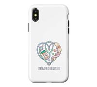 Nurse Heart Stethoscope Bandage Rx Medicine Healthcare Case for iPhone X/XS
