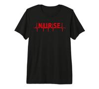 Nurse Heartbeat EKG Pulse Medical Professional Design Premium T-Shirt