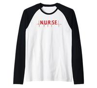 Nurse Heartbeat EKG Pulse Medical Professional Design Raglan Baseball Tee