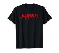 Nurse Heartbeat EKG Pulse Medical Professional Design T-Shirt