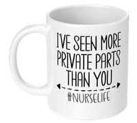 Nurse Humor Mug 11Oz - "I've Seen More Than You Think" Novelty Ceramic Drinking Cup, Birthday/Graduation/Retirement Gift for Nurse Friend