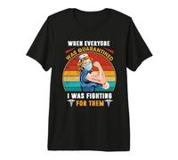 Nurse I was Fighting for Them Retro Vintage for Nurse Premium T-Shirt
