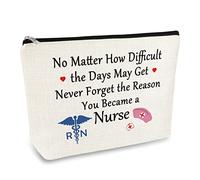Nurse Inspirational Gift Makeup Bag Registered Nurse Gifts Nurse Student Graduation Gifts Cosmetic Bags for Women Future Nurse Gift Appreciation Gift Nurses Week Gift Birthday Gift RN Nursing Gift