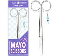 Nurse is Love Mayo Nursing Scissors | Bandage & Utility Scissors for First Aid, Vet. Sharp Blades & Round Tip in Stainless Steel