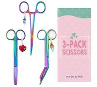 Nurse is Love Set of 3 scissors with holding instruments, nurse scissors, bandage scissors, nurse, for rescue scissors, nurse accessories, chrome colour