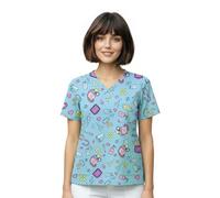 Nurse is Love Women's Scrub Top - Women's Work Coat | T-Shirt - Nurse Uniform | Nurse Pyjamas Designs with Pockets Ideal for Salvabillos | Gifts, Aqua Instruments, XXL