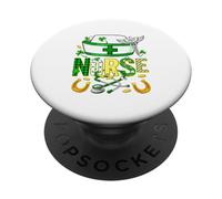 Nurse Job Tools St. Patrick's Day Irish Shamrocks Parades PopSockets Adhesive PopGrip
