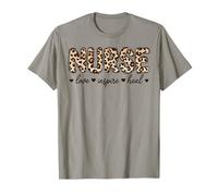 Nurse Leopard Print Love Inspire Heal LBP Women T-Shirt