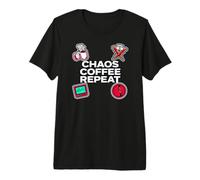Nurse Life Chaos Coffee Repeat ER Medical Premium T-Shirt