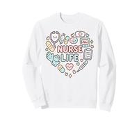 Nurse Life | Cute Kawaii Doodles Drawings Student Nursing Sweatshirt