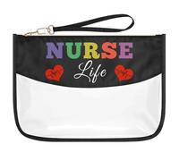 Nurse Life Makeup Bag Nurse Gifts for Women Nursing Graduation Gift RN Nurse Practitioner Gifts Clear Cosmetic Bag Nurse Week Birthday Gifts for Future Nurse Appreciation Gifts Zipper Toiletry Pouch