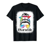 Nurse Life Messy Bun Nurse RN Medical Nursing T-Shirt