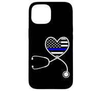 Nurse Life Police Wife The Thin Blue Line Family Case for iPhone 15