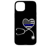 Nurse Life Police Wife The Thin Blue Line Family Case for iPhone 15 Plus