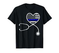 Nurse Life Police Wife The Thin Blue Line Family T-Shirt