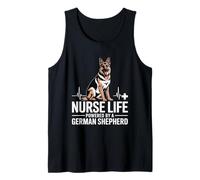 Nurse Life Powered by A German Shepherd Dog Tank Top