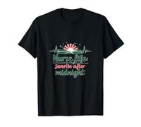 Nurse Life Sunrise After Midnight Night Shift EKG T-Shirt