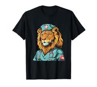 Nurse Lion Healthcare Nursing Doctor Lion Lover Stethoscope T-Shirt