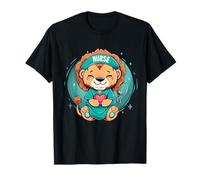 Nurse Lion Nursing School Healthcare Nursing Stethoscope T-Shirt