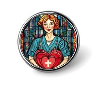 Nurse Live Love Save Lives Round Enamel Brooch Pin Button Badges Decoration Hat Clothing Bag Accessories Gift Crafts