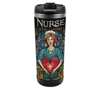 Nurse Live Love Save Lives Travel Mug Reusable Stainless Steel Coffee Cup Double Wall with Spill Proof Lid