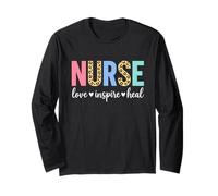 Nurse Love Inspire heal Nursing Profession Apparel Long Sleeve T-Shirt