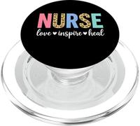 Nurse love inspire heal nursing profession apparel PopSockets PopGrip for MagSafe