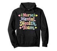 Nurse Mental Health Team Retro Healthcare Support Awareness Pullover Hoodie
