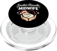 Nurse Midwife Birth Worker Christmas Santa's Favorite PopSockets PopGrip for MagSafe