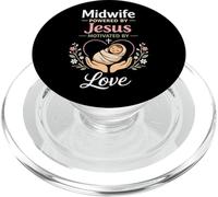 Nurse Midwife Birth Worker Faith Jesus Christian Midwife PopSockets PopGrip for MagSafe