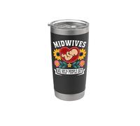 Nurse Midwife Birth Worker Pun Midwives We Help People Out Stainless Steel Insulated Tumbler