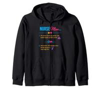Nurse Mom Definition Caring Family Mothers day Appreciation Zip Hoodie