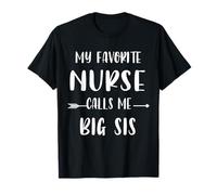 Nurse My Favorite Nurse Calls Me Big Sis Vintage Xmas T-Shirt