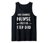 Nurse My Favorite Nurse Calls Me Step Dad Vintage Xmas Tank Top
